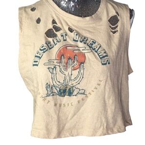 New Desert Dreams Country Music Festival Tee Recycled Threads Size XL Distressed